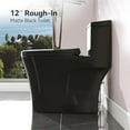 thumbnail image 5 of Elongated One Piece Toilet Dual Flush 17.3" ADA Seat Height 0.8/1.28 GPF Matte Black 12" Rough-in, 5 of 8