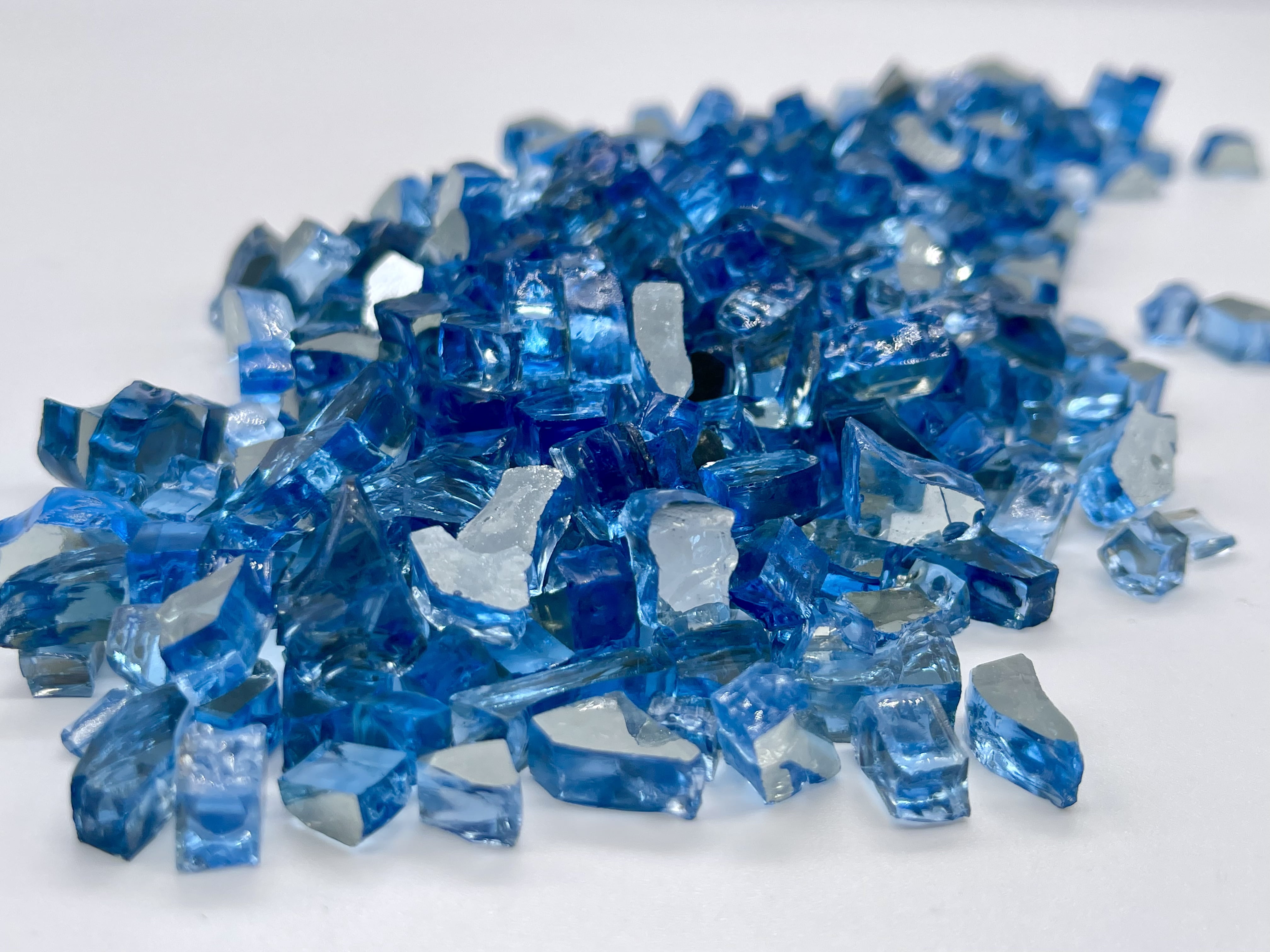 Element Fireglass 0.50" Pacific Blue Reflective Fire Glass, 10 lb