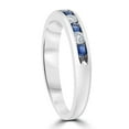 thumbnail image 2 of Pompeii 3/4ct Blue Sapphire & Diamond Channel Set Ring 14K White Gold (G/H,I1), 2 of 3