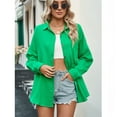 thumbnail image 3 of QWZNDZGR European And American Cross-Border Foreign Trade Women's Clothing 2023 Spring And Summer New Amazon Casual Top Solid Color Fall Shoulder Long Sleeve Shirt Woman, 3 of 9