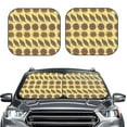 thumbnail image 2 of Haiem Bohemia Car Windshield Sun Shade (2 Pieces) Foldable Windshield Sun Shade Car Accessories for Truck SUV Pickup-Medium, 2 of 7