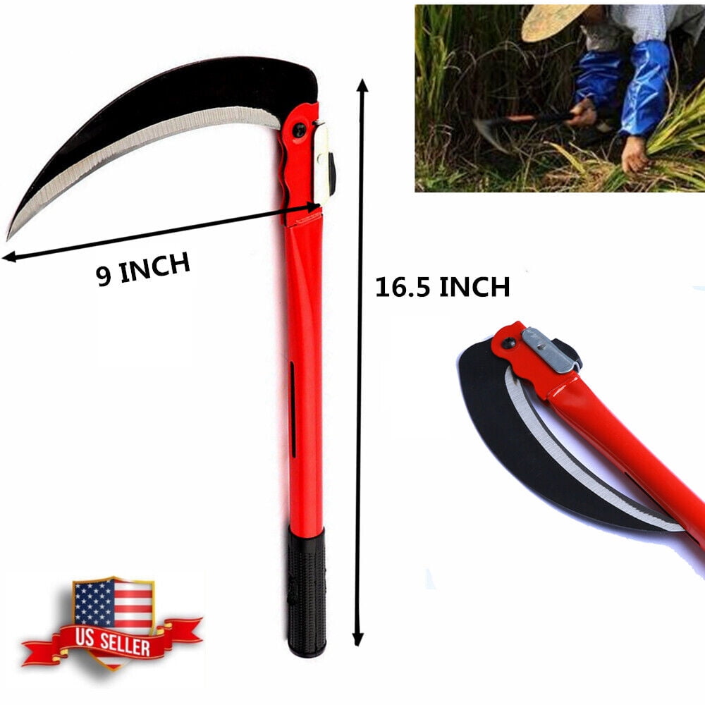 1 pcs Sickle Garden Weed Remover Cut Hand Scythe Blade Cutter Mow Tool 