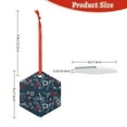 thumbnail image 3 of KLL Navy Blue Geometric Pattern Acrylic Christmas Ornaments,1 PCS Xmas Tree Decor with Ribbon 3" Christmas Décor Christmas Pendant for Hanging on Tree & Party Favors-Hexagon, 3 of 7