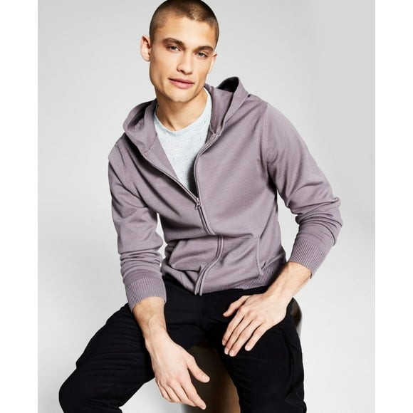 And Now This Men’s Zip-Up Hoodie, Charcoal Grey, X-Large