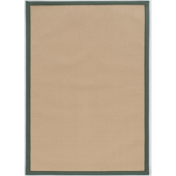 Linon Athena Machine Tufted Wool 5'x8' Rug in Sisal and Green