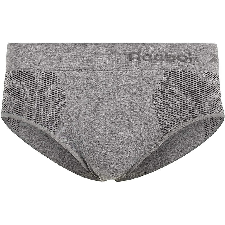 Plus Size Seamless Brief Panty - 5 Pack Black/Grey/Rose 1X by Reebok