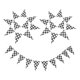 thumbnail image 4 of KAKOWELY 3 banderas a cuadros en blanco y negro para decoración de fiestas temáticas de carreras, banderines de carreras, banderines decorativos para cumpleaños, barbacoas y bares., 4 of 5