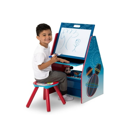 - Disney Mickey Mouse Activity Center - Easel Desk with Stool & Toy Organizer by Delta Children