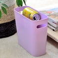 thumbnail image 3 of Youngever 1.5 Gallon Slim Trash Can, Plastic Garbage Container Bin, Small Trash Bin with Handles for Home Office, Living Room, Study Room, Kitchen, Bathroom (2 Pack Purple), 3 of 5