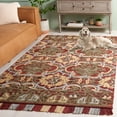 thumbnail image 3 of SAFAVIEH Blossom Abram Geometric Area Rug, Red/Gold, 6' x 6' Square, 3 of 8