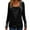 Black, variant on Sequin Tops for Women Dressy Casual Glitter Square Neck Shirts Evening Party Sparkly Long Sleeve Blouses Green M
