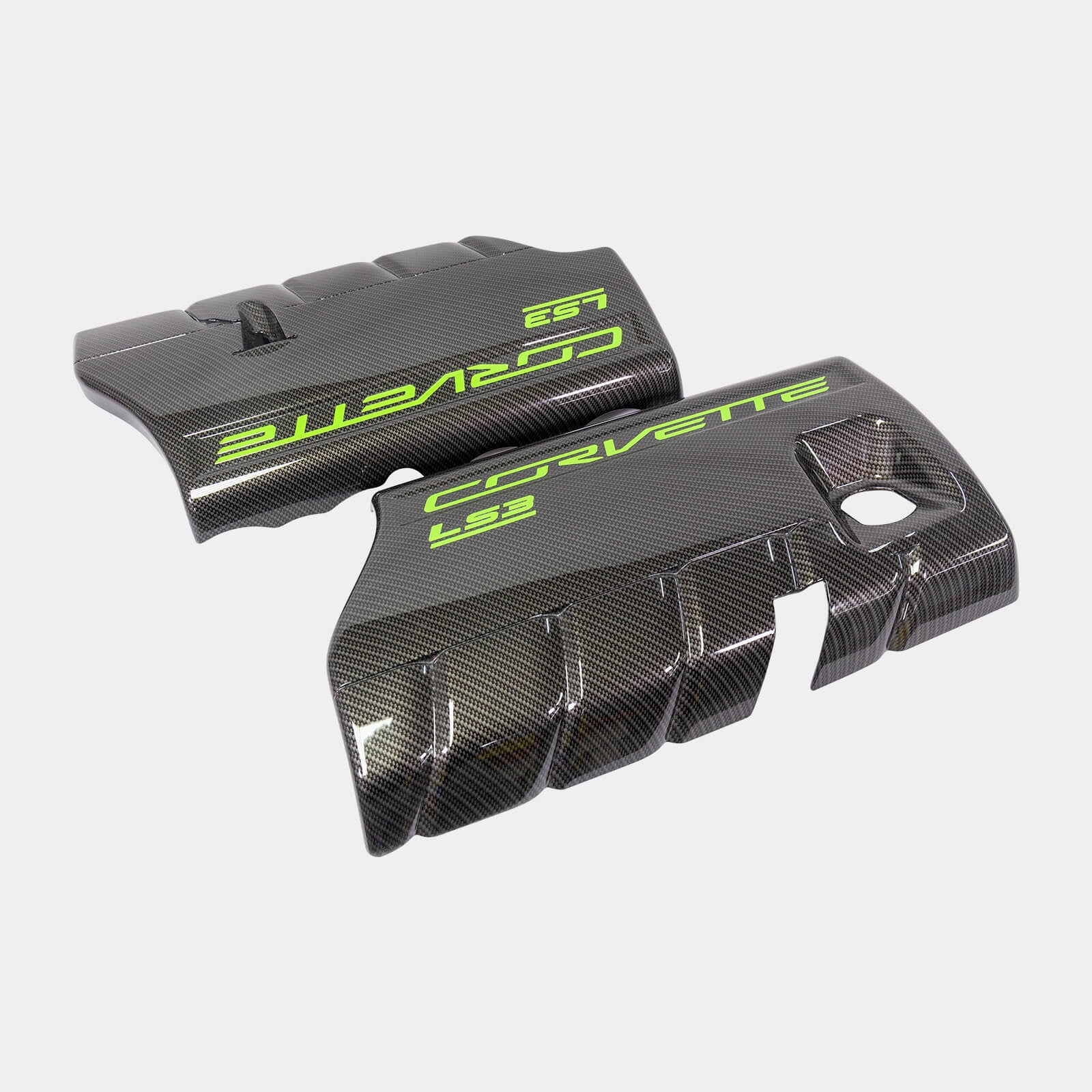 C6 Corvette LS3 Hydro Carbon Fiber Fuel Rail Covers