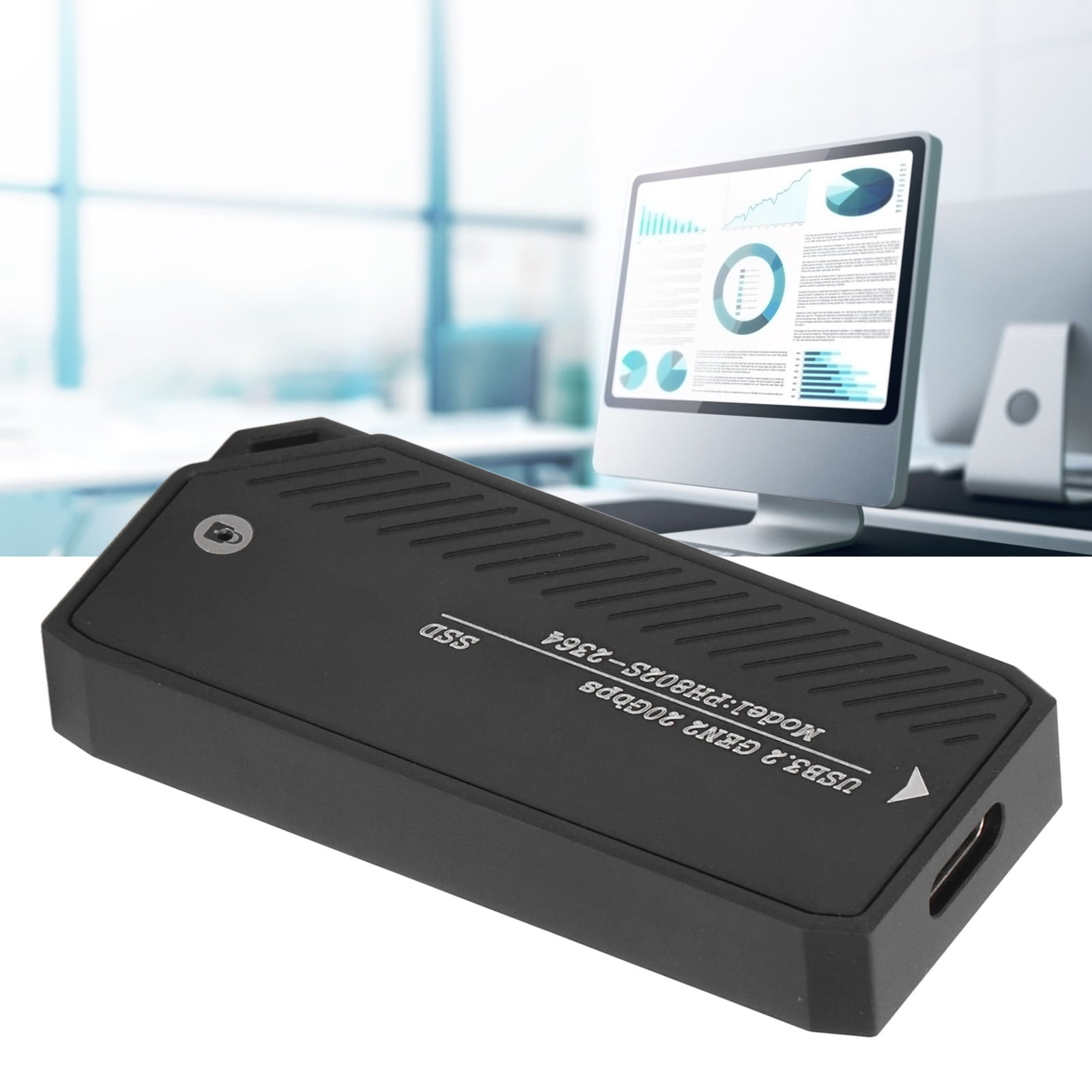 M.2 To Type C NVMe SSD Enclosure Reader, Aluminum Alloy Stable M.2