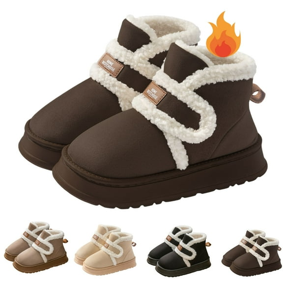 CHICVOMEY Winter Snow Boots for Women's Fur Lined Ankle Boots Waterproof Slip Resistant Warm Shoes for Walking Outdoor