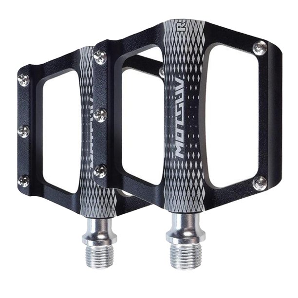 Pedal de bicicleta con rodamiento UD, Pedal de rodamiento de aleación de aluminio para bicicleta plegable de carretera Negro Cola Pedal de bicicleta ligero
