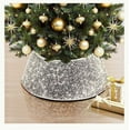 thumbnail image 5 of AmaMary Christmas Tree Surround Glitter Sequin Christmas Tree Skirt Christmas Tree Surround Artificial Tree Bottom Cover Festive Christmas Decoration(Small 15" Gold), 5 of 5