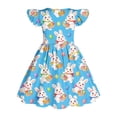 thumbnail image 7 of NAISIBABY Casual Dresses for Girls, Ruffles Sleeve Crewneck Summer Easter Kids Flowy Sundress Sky Blue Size 10-12, 7 of 7