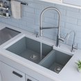 thumbnail image 1 of Pemberly Row Titanium 34" Double Bowl Undermount Granite Composite Kitchen Sink, 1 of 9