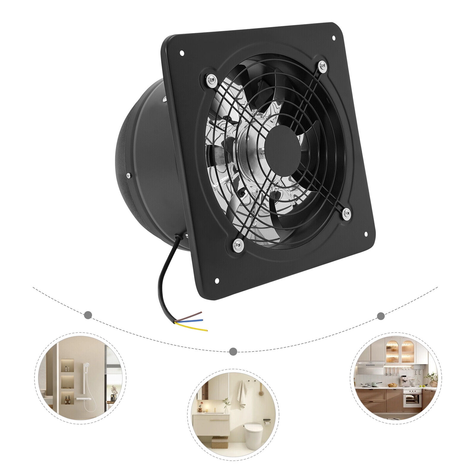 10 Inch Wall Mounted Garage Exhaust Fan, 1000 CFM Wall Exhaust Fan with Backdraft Damper, for Kitchen, Industrial Ventilation, Shop, Chicken Coop