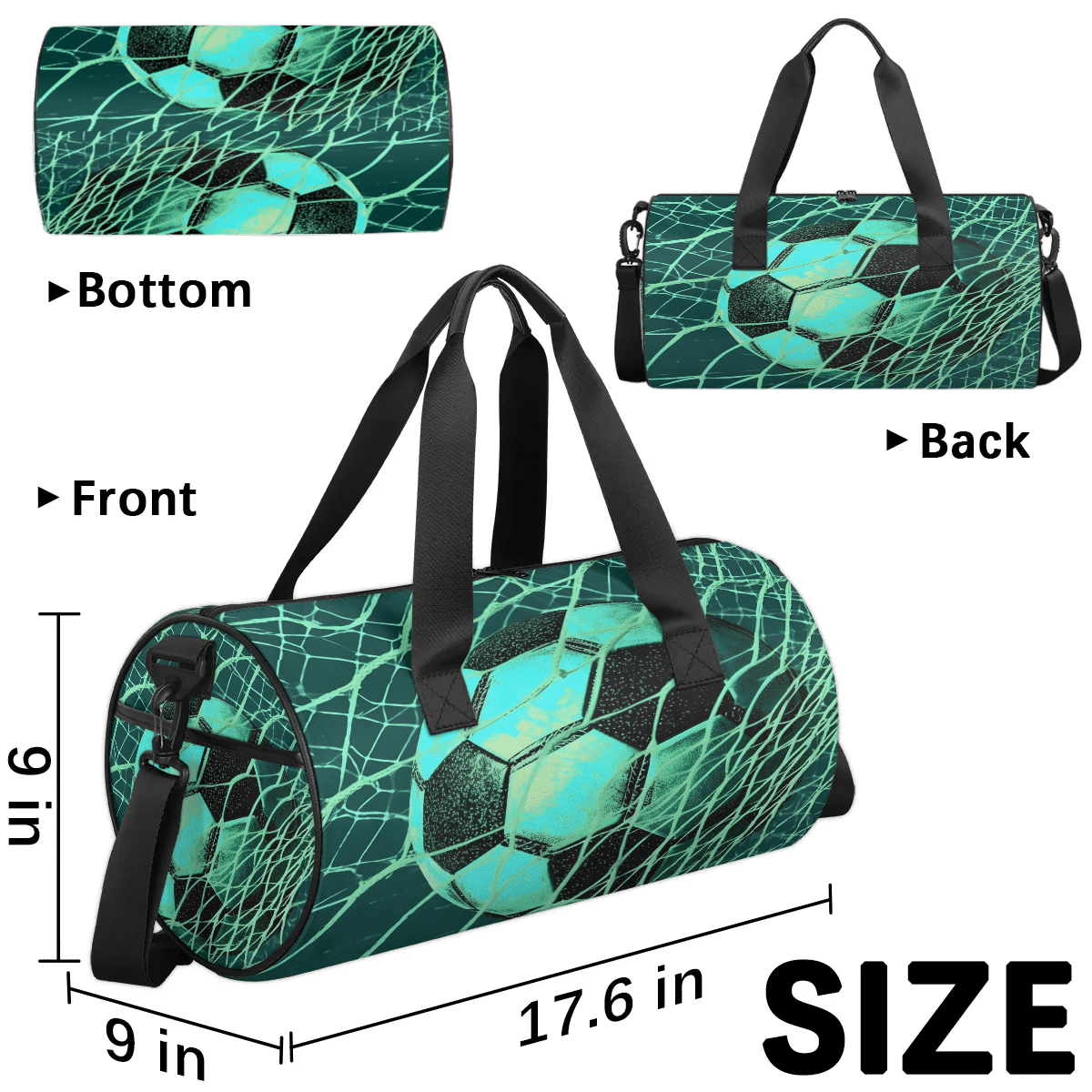 Qzjjjmy Ball Sports Gym Bag Baseball Football Sport Duffel Bag Gym Sport Duffel Bag Travel Bag