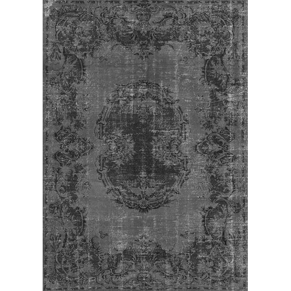 Ahgly Company Indoor Rectangle Persian Gray Bohemian Area Rugs, 7' x 9'