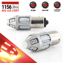 2X 1156 50W High Power 2538 Chip LED Red Turn Signal Brake Tail Lights Bulbs
