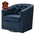 thumbnail image 2 of Walsh Top Grain Leather Swivel Chair - Garrett Blue, 2 of 5