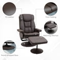 thumbnail image 5 of HOMCOM Swivel Recliner with Ottoman Reclining Chair and Footrest, Brown, 5 of 9