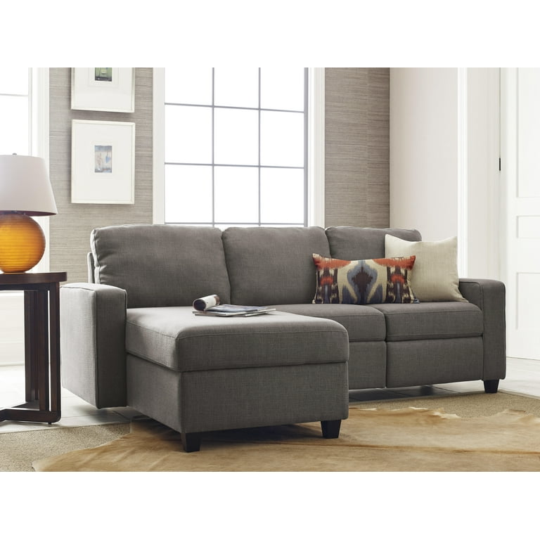 Serta Palisades Reclining Sectional with Left Storage Chaise Gray