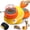 Orange, variant on Cat Treat Toy, Duck Cat Treat Dispenser, Yellow Duck Cat Treat Dispenser, Interactive Treat Dispenser with Button, Mental Stimulation, Anti-Gulping for Small Breeds