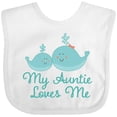 thumbnail image 3 of Inktastic My Auntie Loves Me Whale Boys or Girls Baby Bib, 3 of 4