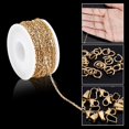 thumbnail image 3 of 10M 32.8 Feet Stainless Steel Box Chain Bulk Venetian Chains Gold Chain Roll Rectangle Link Chains with Open Jump Rings for Jewelry Making Women Adults DIY Necklaces Bracelet Crafts Gold, 3 of 9