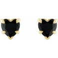 thumbnail image 2 of PRECIOUS STARS 14K Yellow Gold Natural Onyx Stud Earrings, 2 of 3
