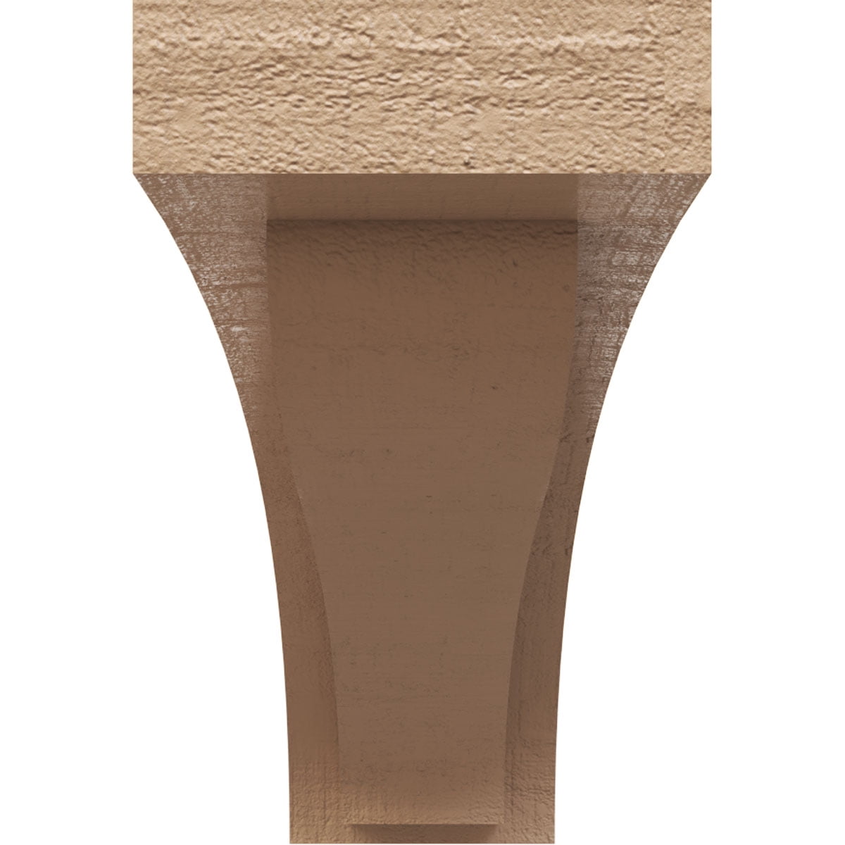 5"W x 30"D x 10"H Thin Helena Rough Cedar Woodgrain TimberThane Corbel, Primed Tan