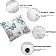 thumbnail image 6 of Acheng Throw Pillows Chinoiserie Leaf Plant Butterfly Floral Decor Spring Summer Pillow Covers Farmhouse Pillowcase Outdoor Decor Cushion Case for Couch Sofa Room  Set of 2 18x18in, 6 of 7