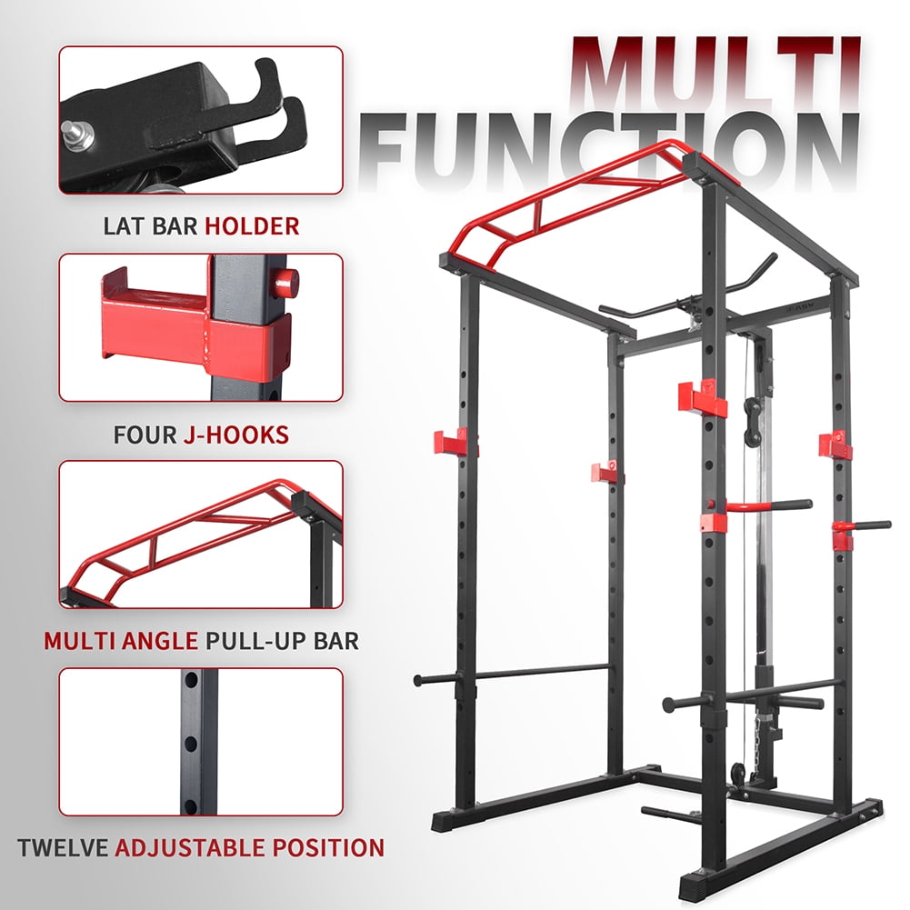 YIYADO Heavy-Duty Power Cage with Adjustable Rack and 1000Lbs Capacity