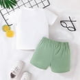 thumbnail image 3 of LAPAKIDS Toddler Baby Boy Outfits Clothes Tops T-Shirt + Letter Shorts Summer Clothes Set 9-12 Months, 3 of 7