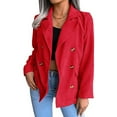 thumbnail image 3 of Winter Jacket, Stylish Comfortable Button Jacket Revers Design  For Daily Wear Red XXL, 3 of 5