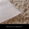 thumbnail image 4 of 1 piece faux fur rug light brown beige fluffy small bedroom; material composition: 100% acrylic, 4 of 6