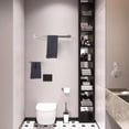 thumbnail image 2 of 4 - Piece Stainless Steel Bathroom Towel Rack Set Wall Mount, 2 of 10