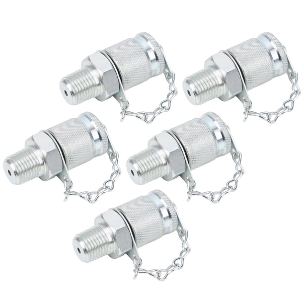 Adaptador de prueba hidráulica, adaptador de prueba hidráulica de 5 piezas Conector de prueba hidráulica Adaptador de prueba Rendimiento empaquetado con energía