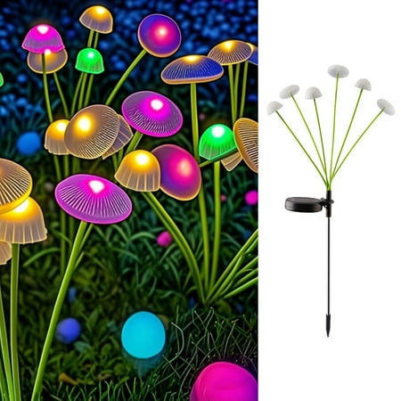 PALIFEUR Solar Lights Outdoor Dual Mode LED Solar Jellyfish Lights Solar Lights Outdoor Waterproof for Yard Pathway Garden Warm White Jellyfish Ambiance Solar Lights Gifts for Women Grandma