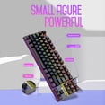 thumbnail image 3 of RGB 87 Keys Gaming Real Mechanical Keyboard -Resistant Design Waterproof for Working or Gaming Space Saving Compact Device B, 3 of 10