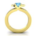 thumbnail image 4 of 2.35 Carat Oval Cut Blue Topaz Gemstone Classic Anniversary Ring for her 18K Yellow Gold Size 8.5 by Diamond-Capitals, 4 of 8