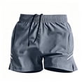 thumbnail image 3 of XFeng Men Quick Dry Athletic Shorts Elastic Waist Split‑Hem Running Workout Shorts, 3 of 5