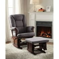 thumbnail image 1 of Clearance! Aeron Chair & Ottoman (2Pc Pk) in Gray Microfiber & Cherry 59338, 1 of 2