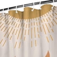thumbnail image 3 of Orange Boho Geometric and Plant Pattern Shower Curtain 84"x72" ,Bathroom Decorative Shower Curtains Set with 12 Hooks,Modern Waterproof Washable Shower Curtain, 3 of 6