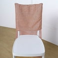thumbnail image 6 of BalsaCircle Metallic Fitted Spandex Chair Slipcover Blush, 6 of 8