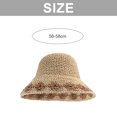 thumbnail image 2 of 56-58 cm circunferencia de la cabeza verano sombrero de paja de ala grande tejido sombrero de playa al aire libre protector solar sombrero de sol anti ultravioleta, 2 of 6