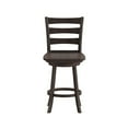 thumbnail image 4 of Taylor & Logan Ladderback Wooden Swivel Counter Stool with Footrest Gray Wash Walnut, 4 of 5